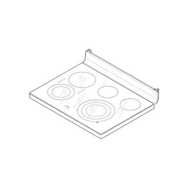 GE Part# WB62X27921 Rangetop Glass Assembly - Genuine OEM