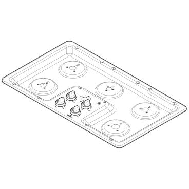 GE Part# WB62X29301 Burner Maintop Assembly - Genuine OEM