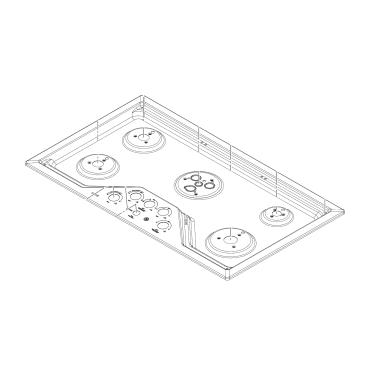 GE Part# WB62X29394 Main Cooktop - Genuine OEM