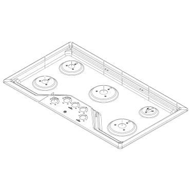 GE Part# WB62X29437 Main Cooktop - Genuine OEM