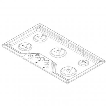GE Part# WB62X29439 Main Cooktop (Black) - Genuine OEM