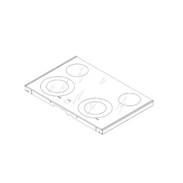 GE Part# WB62X30864 Maintop Glass Assembly - Genuine OEM