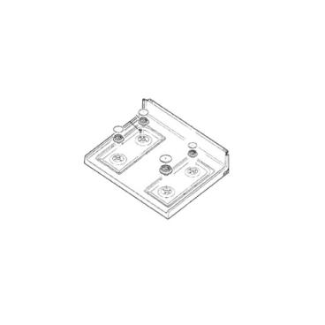 GE Part# WB62X31579 Bisque Range Top - Genuine OEM