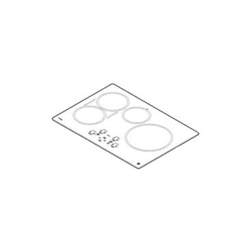 GE Part# WB62X33690 Maintop & UI Glass - Genuine OEM