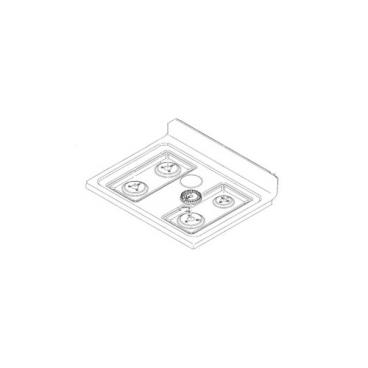 GE Part# WB62X36581 White Rangetop & Bracket - Genuine OEM