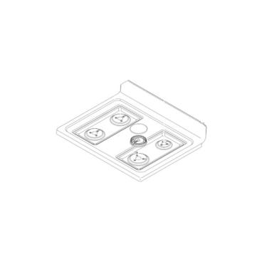 GE Part# WB62X36582 Main Top & Bracket (Black) - Genuine OEM