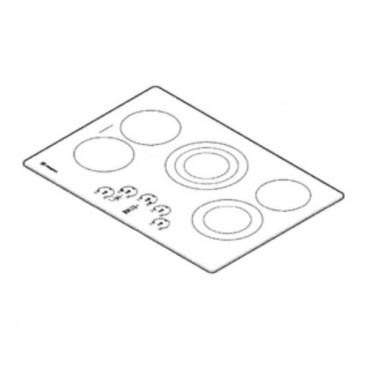 GE Part# WB62X36688 Maintop Glass and Frame Assembly - Genuine OEM