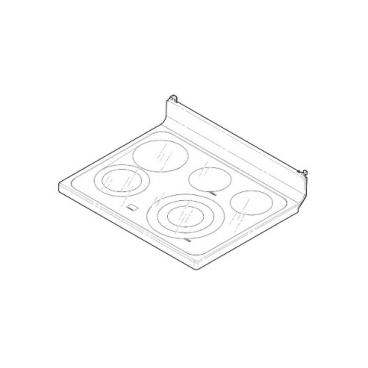 GE Part# WB62X37711 Glass Cooktop Assembly - Black (OEM)