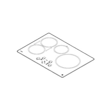 GE Part# WB62X38587 Maintop Glass Assembly - Genuine OEM