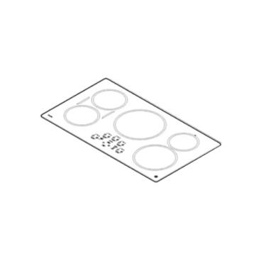 GE Part# WB62X38605 Maintop Glass Assembly - Genuine OEM
