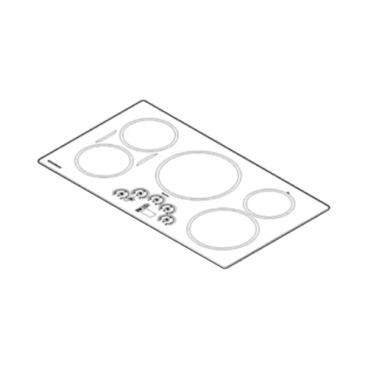 GE Part# WB62X40288 Maintop Glass Assembly (36 Inch) - Genuine OEM