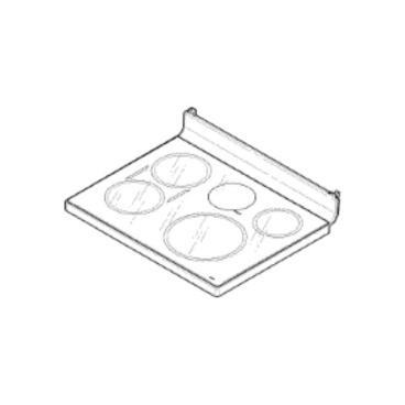 GE Part# WB62X41731 Rangetop Glass Assembly - Genuine OEM