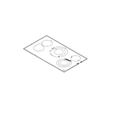 GE Part# WB62X43034 Main Top Glass  - Genuine OEM