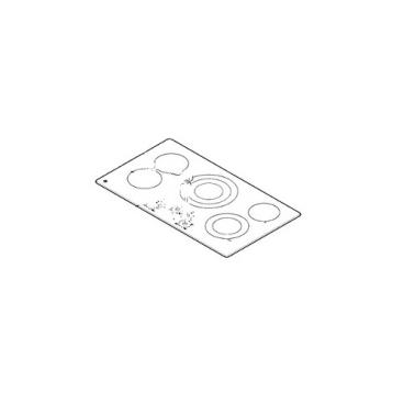 GE Part# WB62X43035 Maintop Glass Frame - Genuine OEM