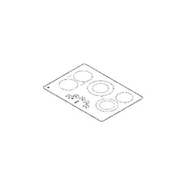 GE Part# WB62X44587 Main Top Glass Frame - Genuine OEM