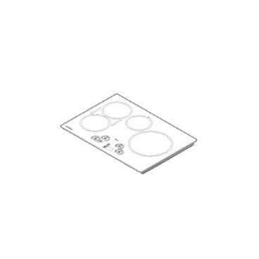 GE Part# WB62X44600 Maintop Glass - Genuine OEM