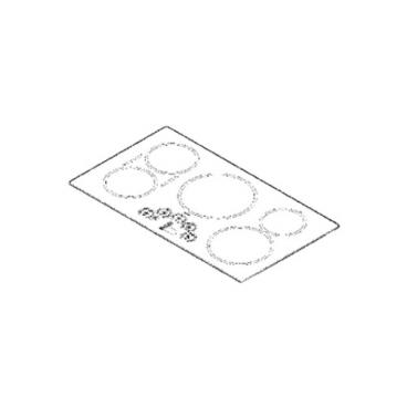 GE Part# WB62X44618 Main Top Glass Frame Assembly - Genuine OEM