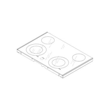 GE Part# WB62X45229 Maintop Glass and Frame Assembly - Genuine OEM