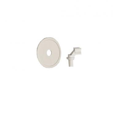 GE Part# WD12X21214 Wheel and Bracket Assembly (OEM) Lower