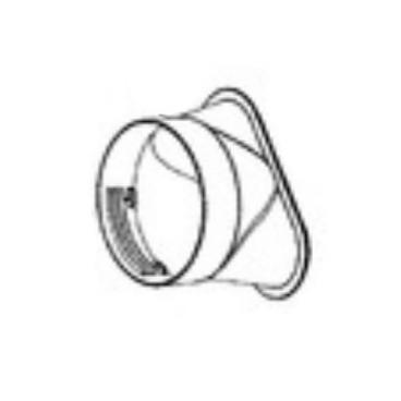 GE Part# WJ76X26219 Flat Exhaust Duct Connector - Genuine OEM