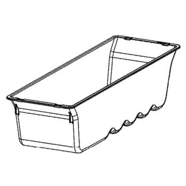 GE Part# WR71X31821 Convertible Drawer Bin - Genuine (OEM) Clear