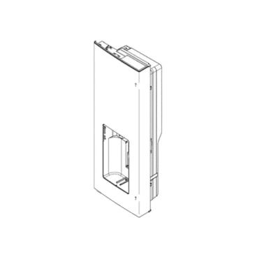 GE Part# WR78X30293 Dispenser Door Assembly (Black Slate) - Genuine OEM