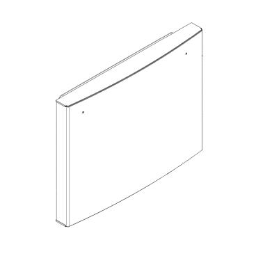 GE Part# WR78X31445 Freezer Door (Stainless) - Genuine OEM