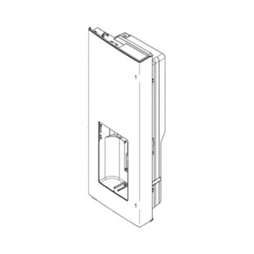 GE Part# WR78X35750 Dispenser Door (Black Slate) - Genuine OEM