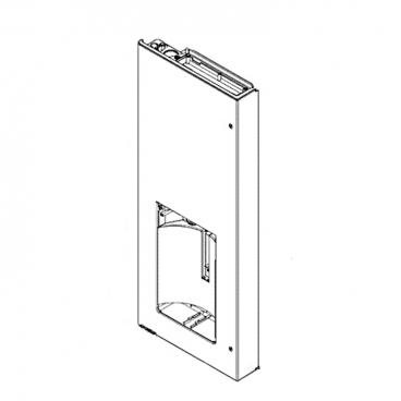 GE Part# WR78X37441 Stainless Steel Left Hand Dispenser Door - Genuine OEM