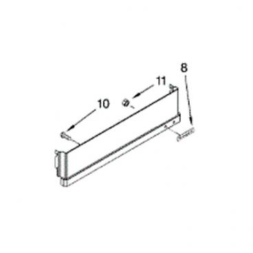 Whirlpool Part# W10321108 Upper Grill (OEM)