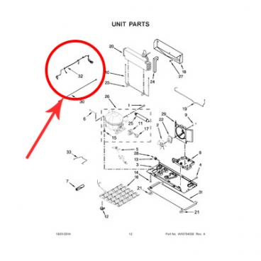 Whirlpool Part# W10528619 Wire Harness (OEM)