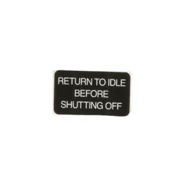 Echo Part# X505000950 Idle Label - Genuine OEM