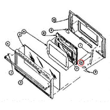 Whirlpool Part# 0088824 Glass Panel Support (OEM)