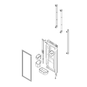 Whirlpool Part# 12978013WQ Fip Door (OEM) White