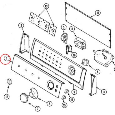 Whirlpool Part# 21001562 Control Panel (OEM)