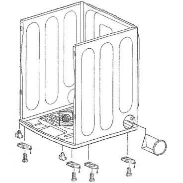 LG Part# 3091EL0001W Cabinet Assembly (OEM)