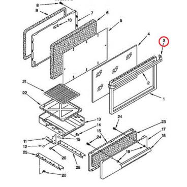 Whirlpool Part# 4372418 End Cap Handle (OEM)