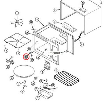 Whirlpool Part# 51001047 Hinge (OEM)