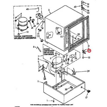 Whirlpool Part# 589409 Door Hinge (OEM)