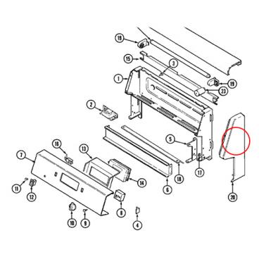 Whirlpool Part# 74001048 End Cap (OEM)