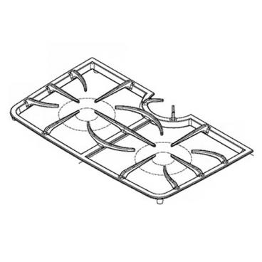 Whirlpool Part# 7518P455-60 Burner Grate (OEM)