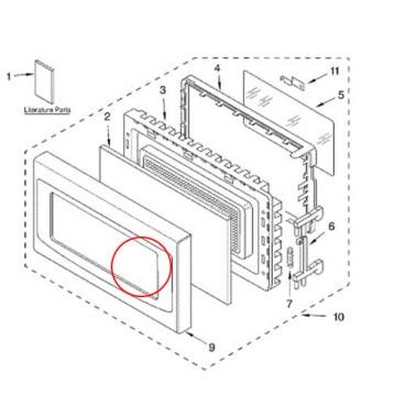 Whirlpool Part# 8184540 Door Panel (OEM)