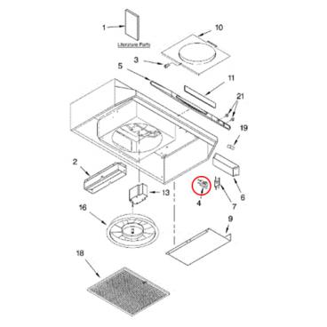 Whirlpool Part# 8190210 Push Button Switch (OEM)