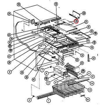 Whirlpool Part# D7421277 Glass Shelf (OEM)