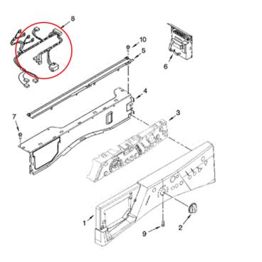 Whirlpool Part# W10184856 Wire Harness (OEM)