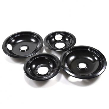 Whirlpool Part# W10288051 Drip Bowl Set (OEM) Black