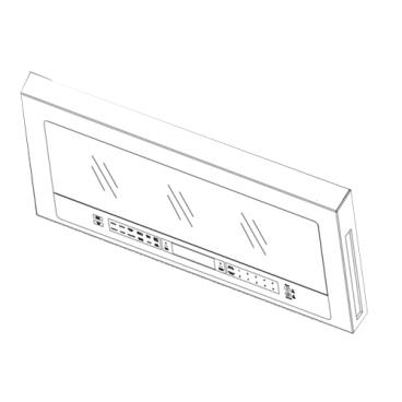 Whirlpool Part# W11186045 Microwave Door (OEM)