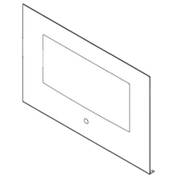 GE Part# WB56X30064 Oven Door Glass Assembly (OEM)