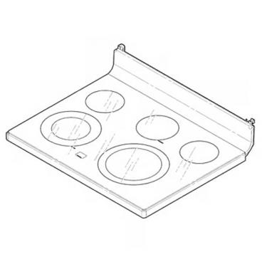 GE Part# WB62X28602 Rangetop Glass Assembly (OEM)