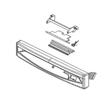 GE Part# WD34X11618 Bowed Escutcheon Assembly (OEM) SS